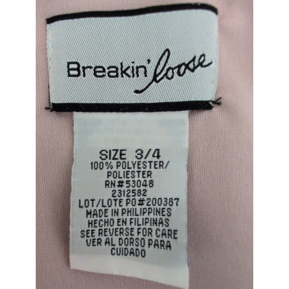 Breakin Loose Y2K 90s Pink Ruffle Chiffon Dress 4 Asymmetric Hem Coquette Fairy - Picture 5 of 6